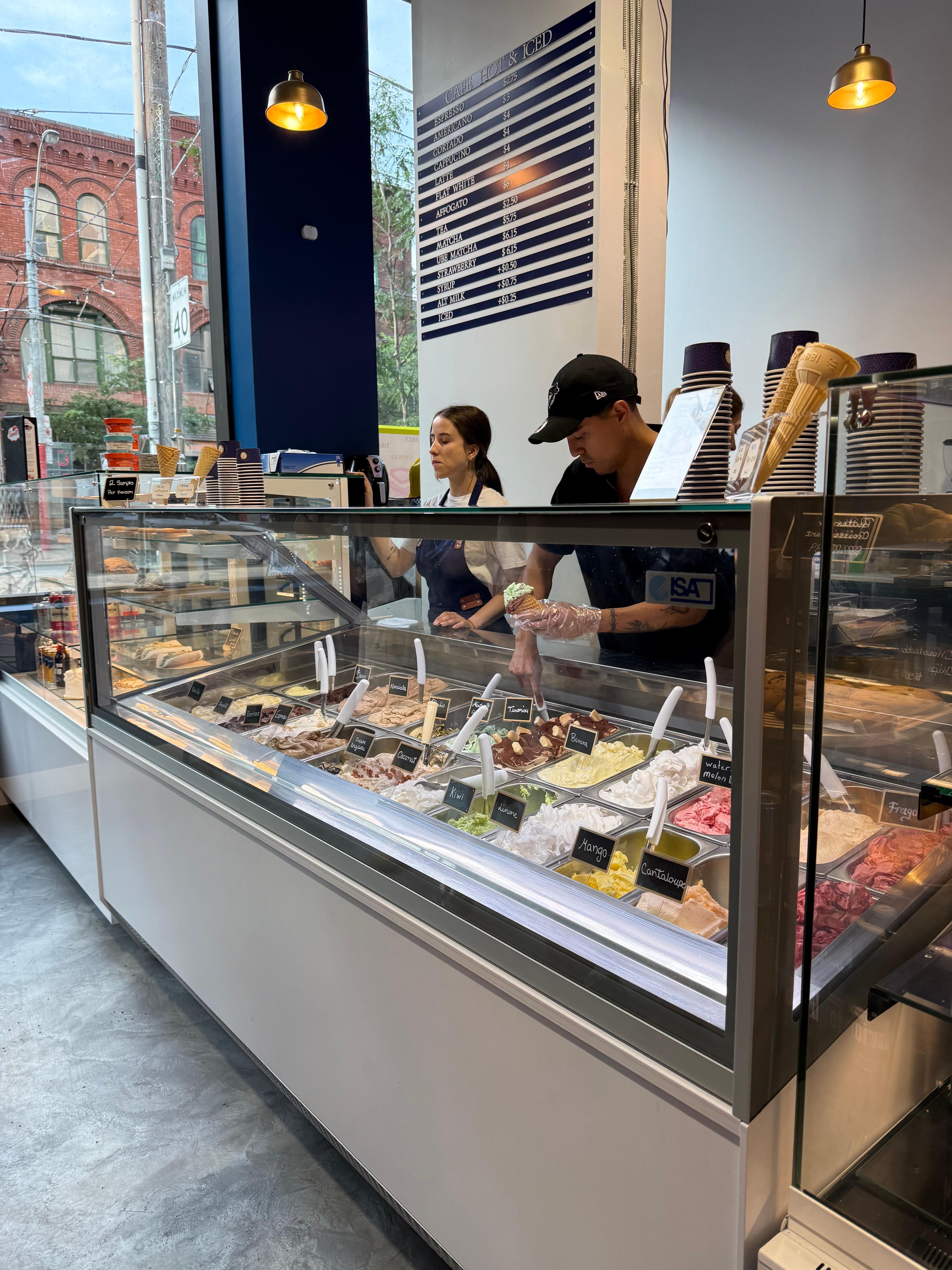 Gelato right across the street