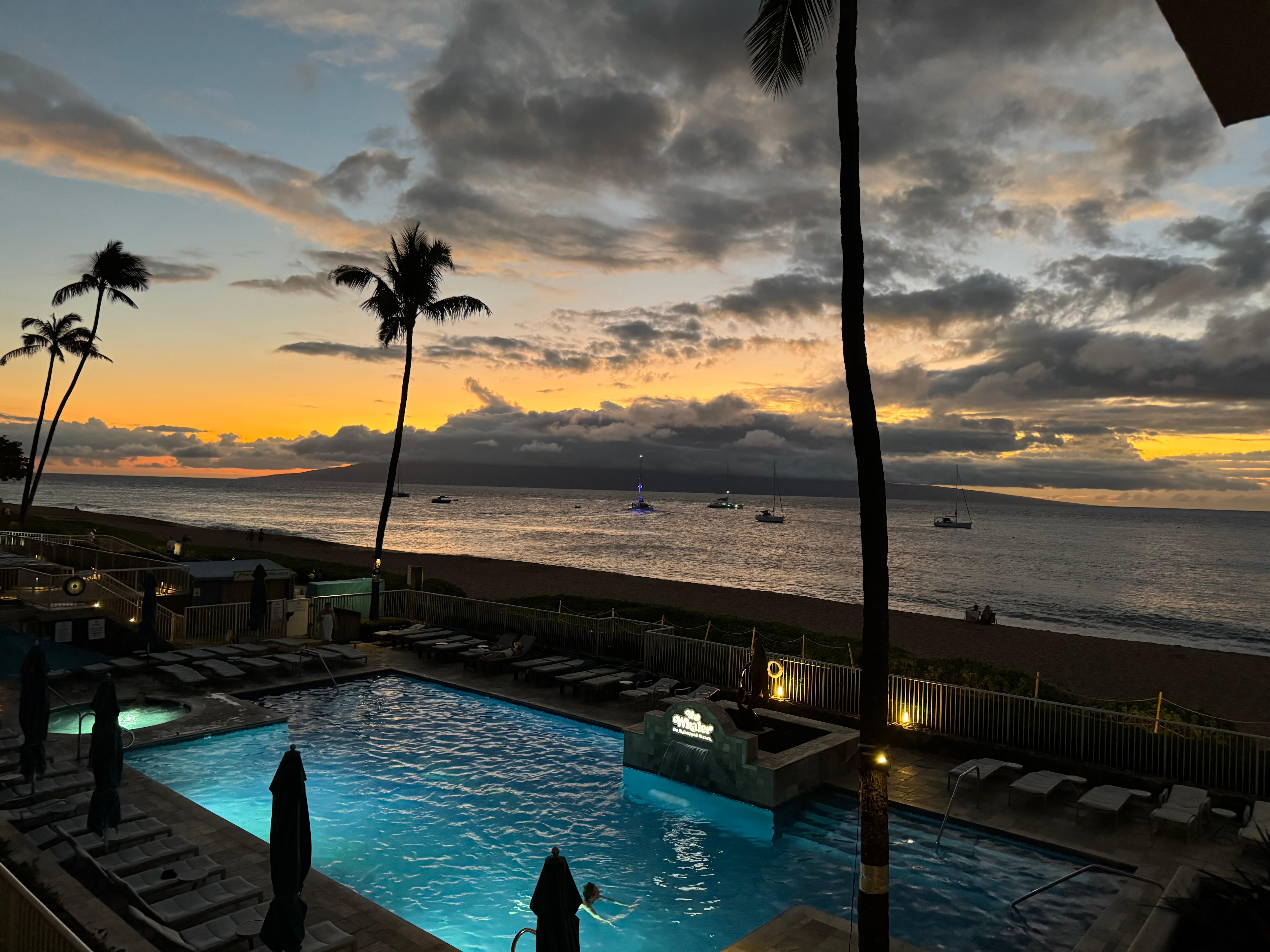 View at sunset looking South