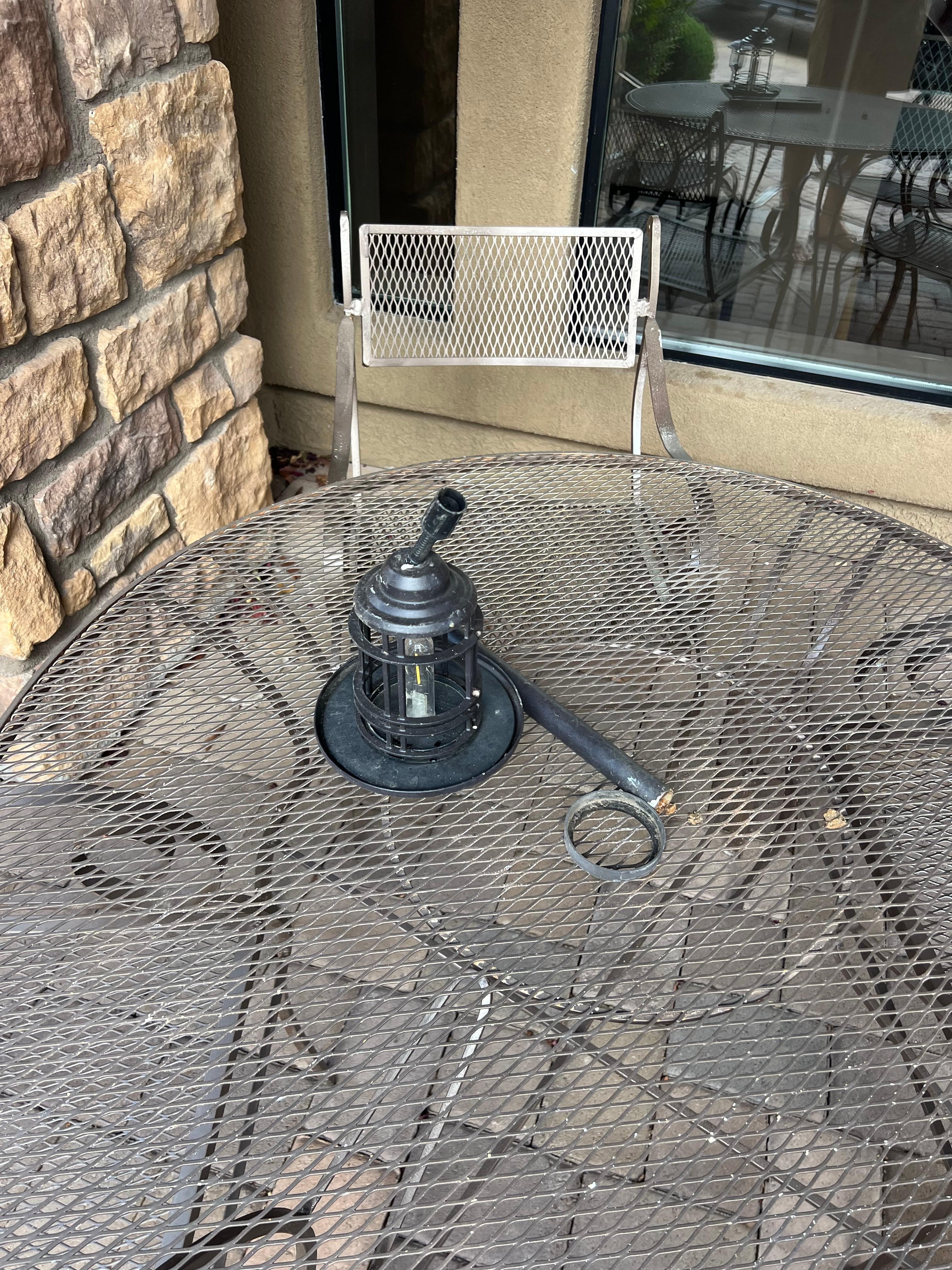 Broken landscape lights and property lights outside