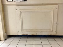 Dirty bath cabinet