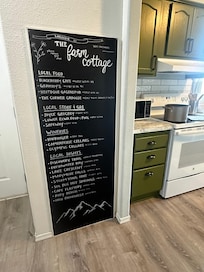 Great chalkboard with local faves