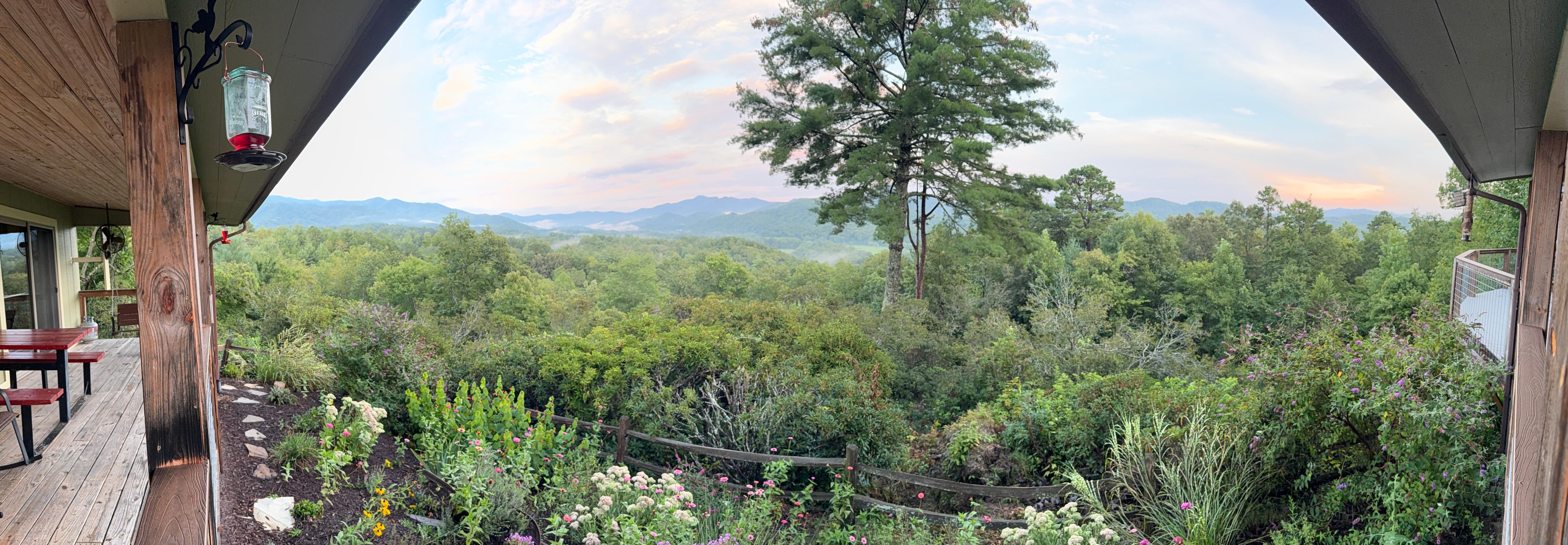 Panoramic view from the deck