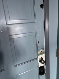 Doors are in poor shape. Deadbolt on rear door is broken and just spins.