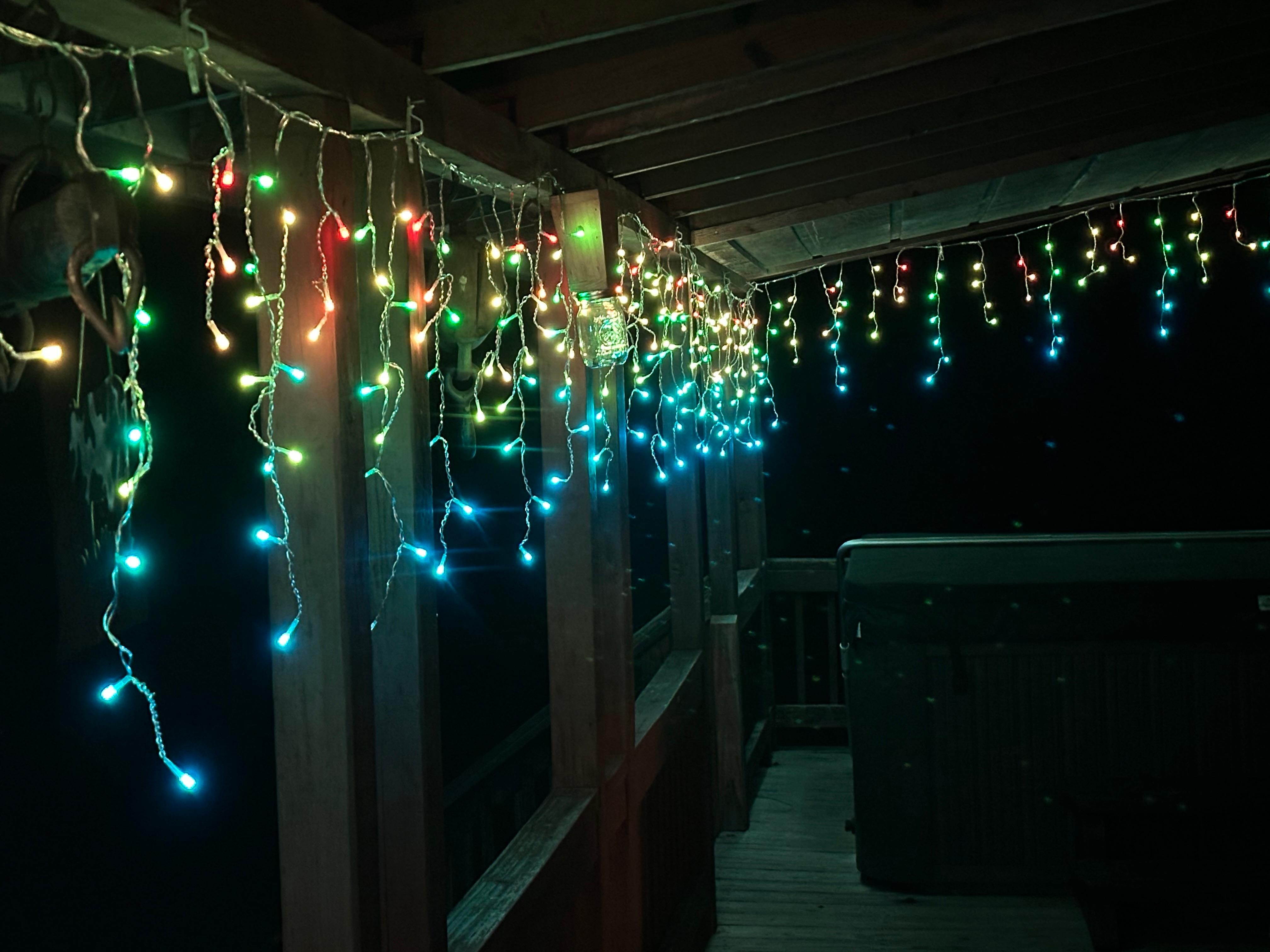 It was Christmas and house was decorated nicely 