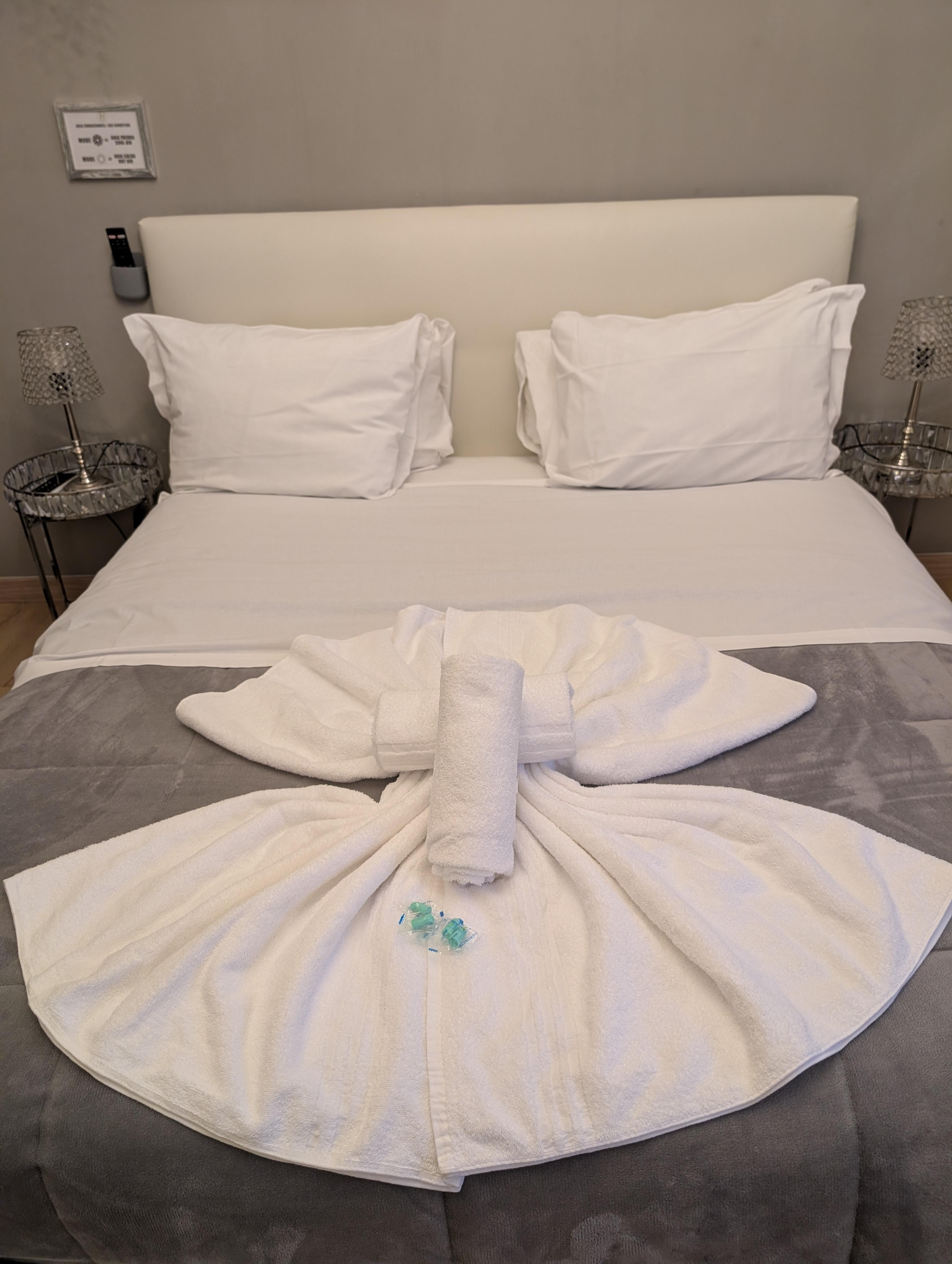 Fresh towels and bonus ear plugs!