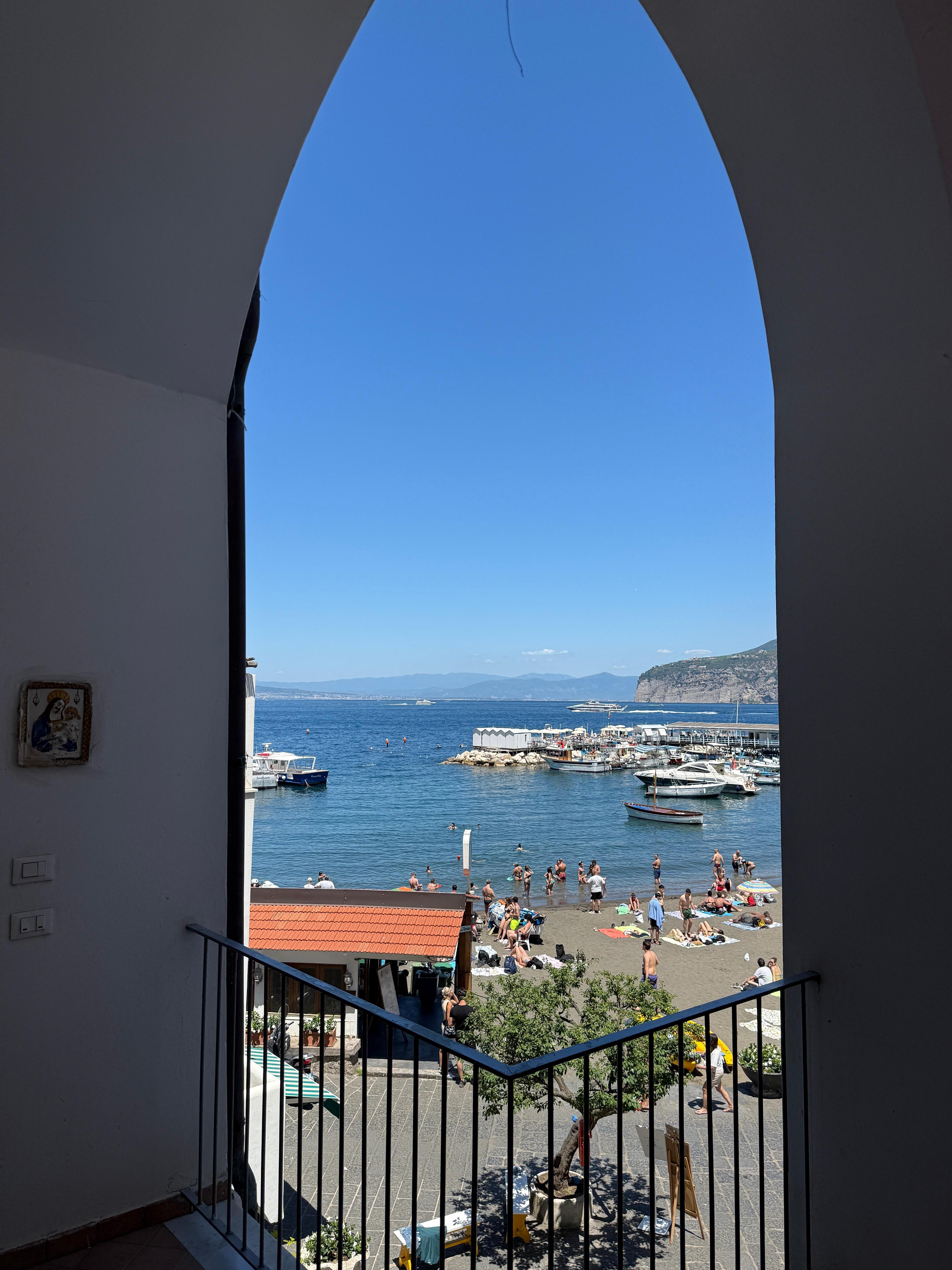 View from the first floor, one more floor to the house