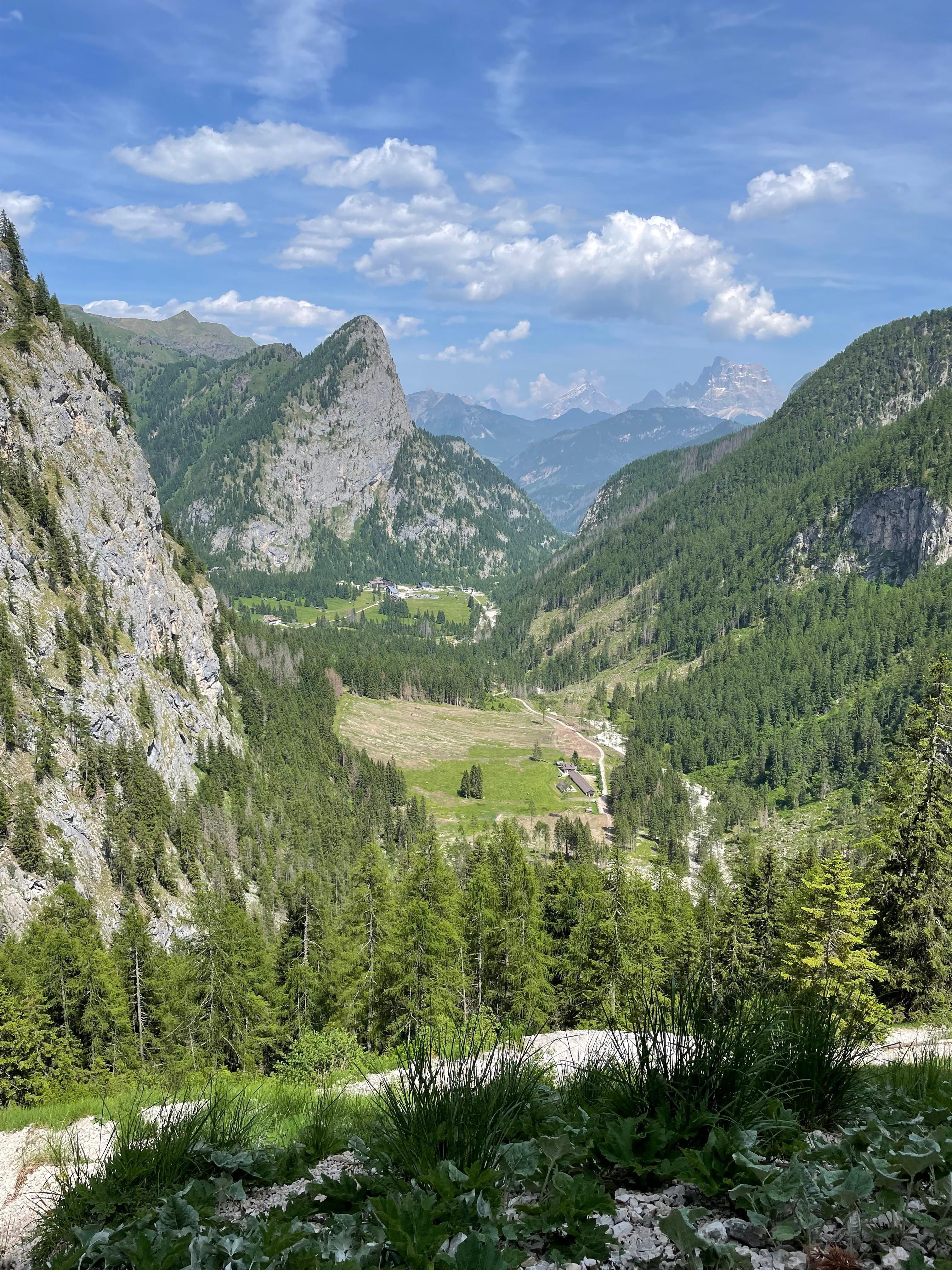 Looking down towards Residence Edelweiss