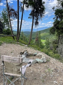 View from the top of the property, complete with a set of camp chairs waiting!