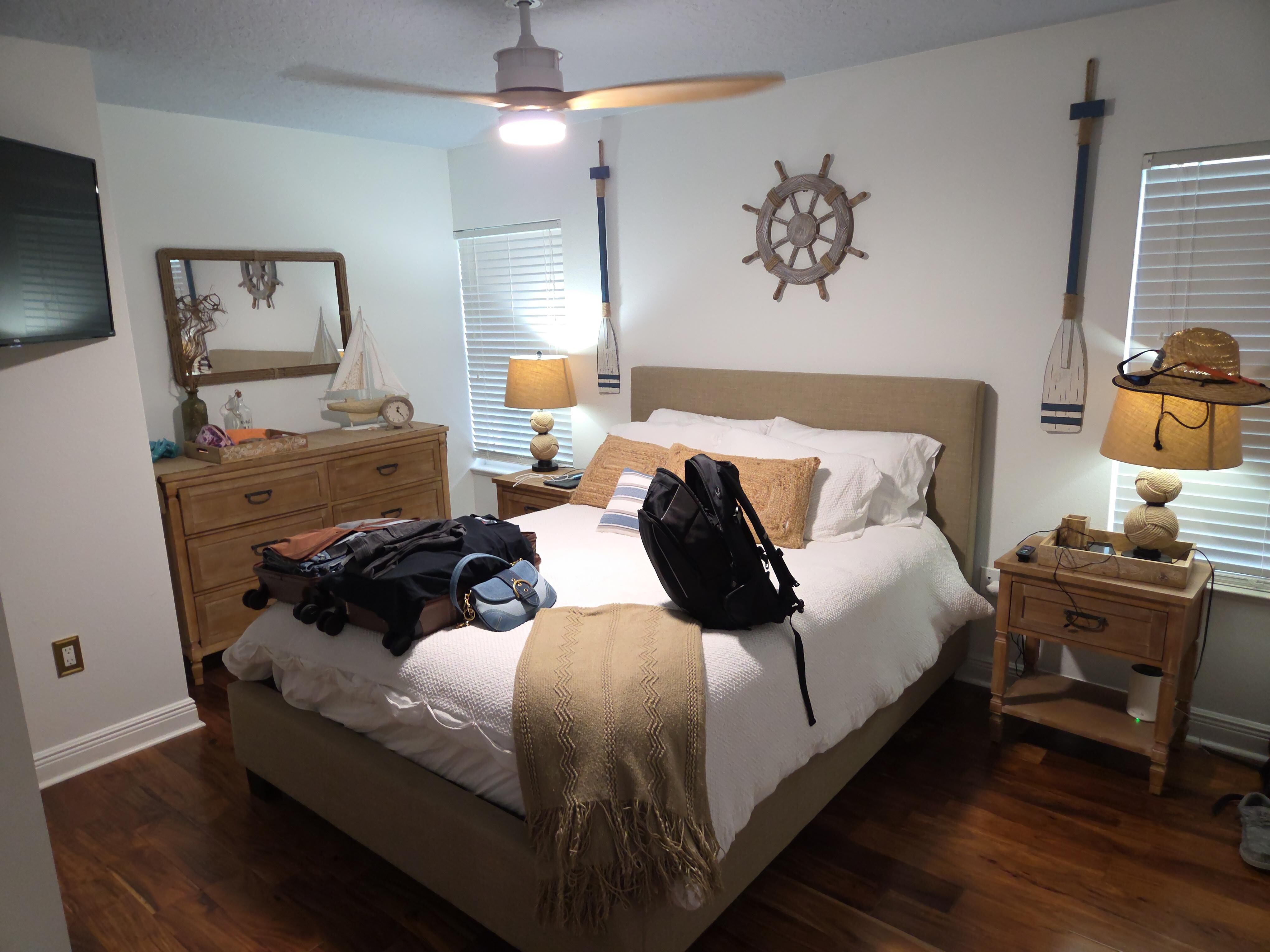 One of the downstairs bedrooms