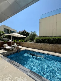 A private pool where you can swim anytime you like.