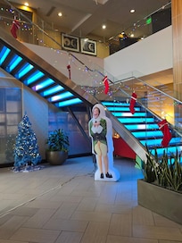 Festive lobby to greet you.