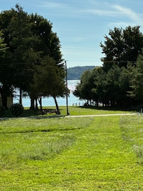 view of Elk Lake from the house