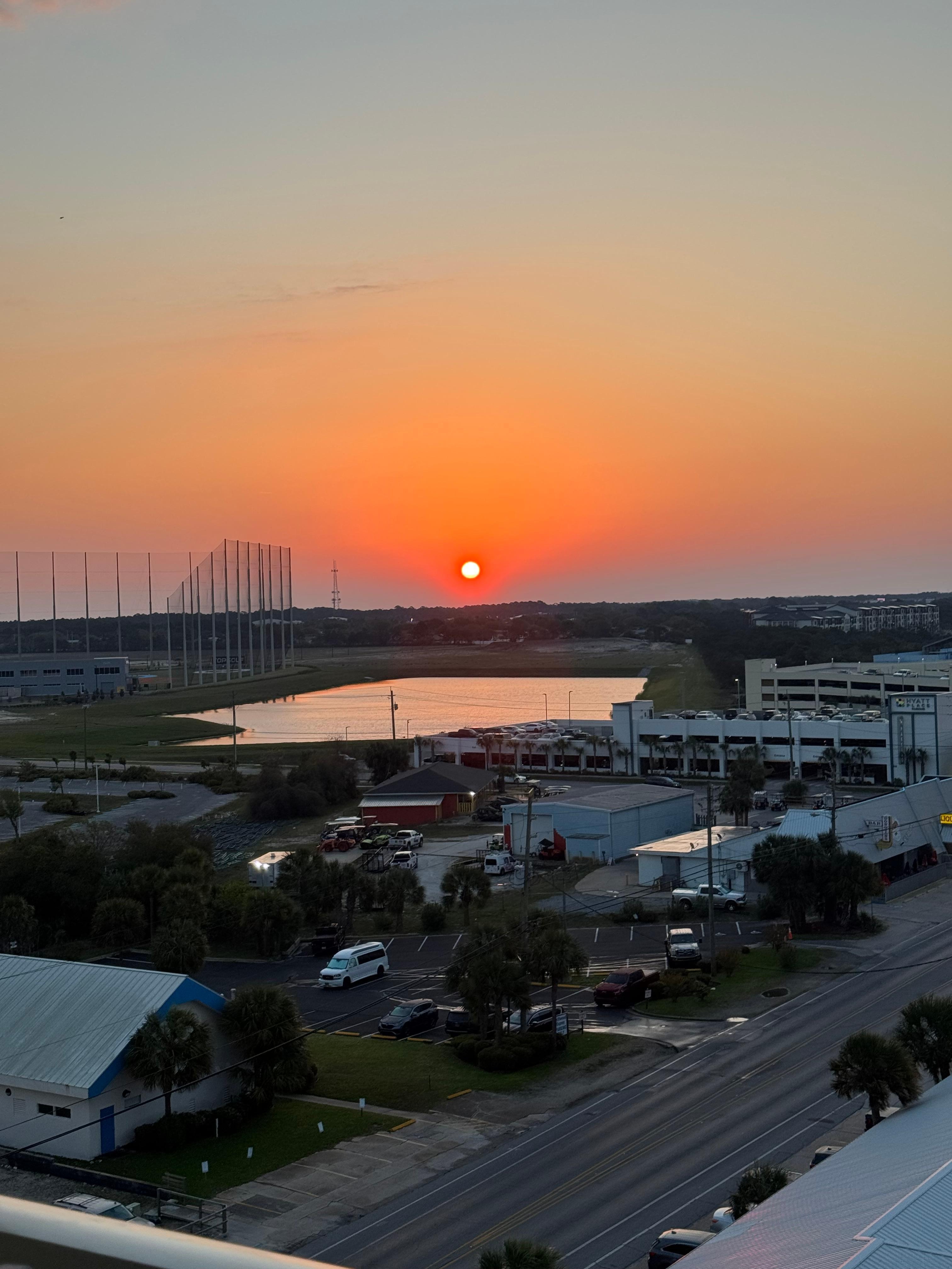 This pic is of sunrise from our condo balcony!
