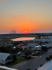 This pic is of sunrise from our condo balcony!