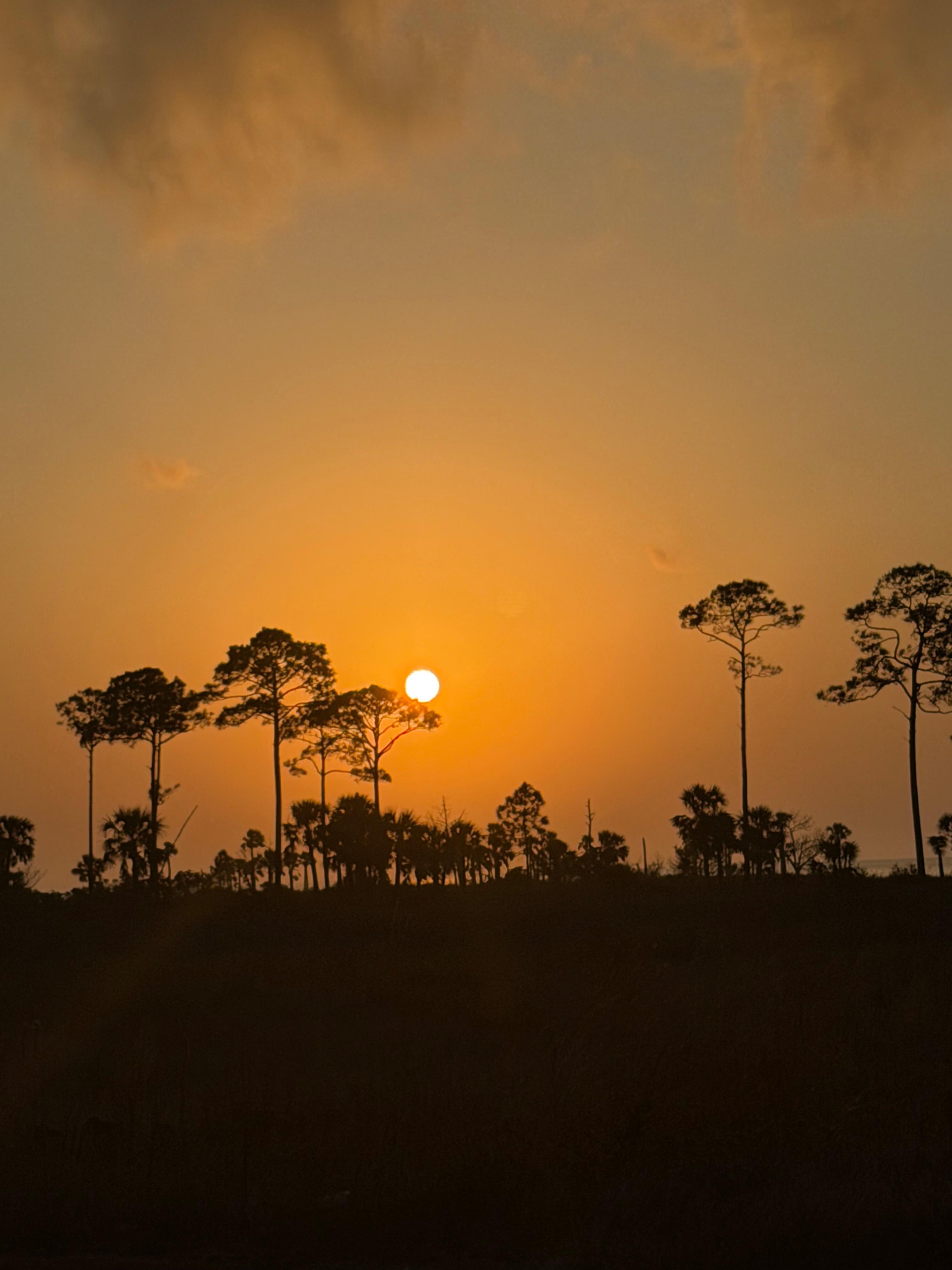 Sunset the first night from the back diir