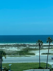 Beautiful beach view from the front of the property.