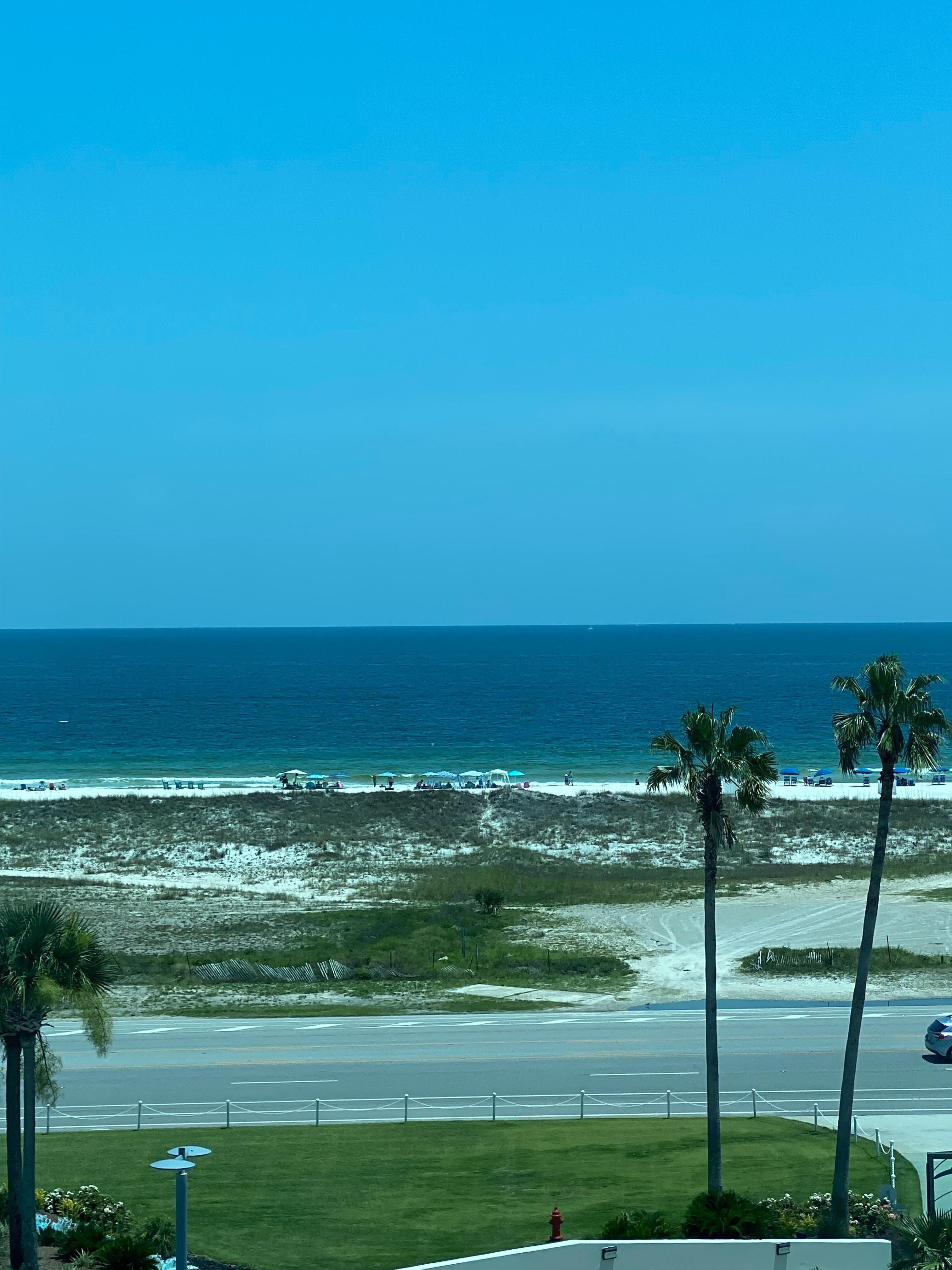 Beautiful beach view from the front of the property.