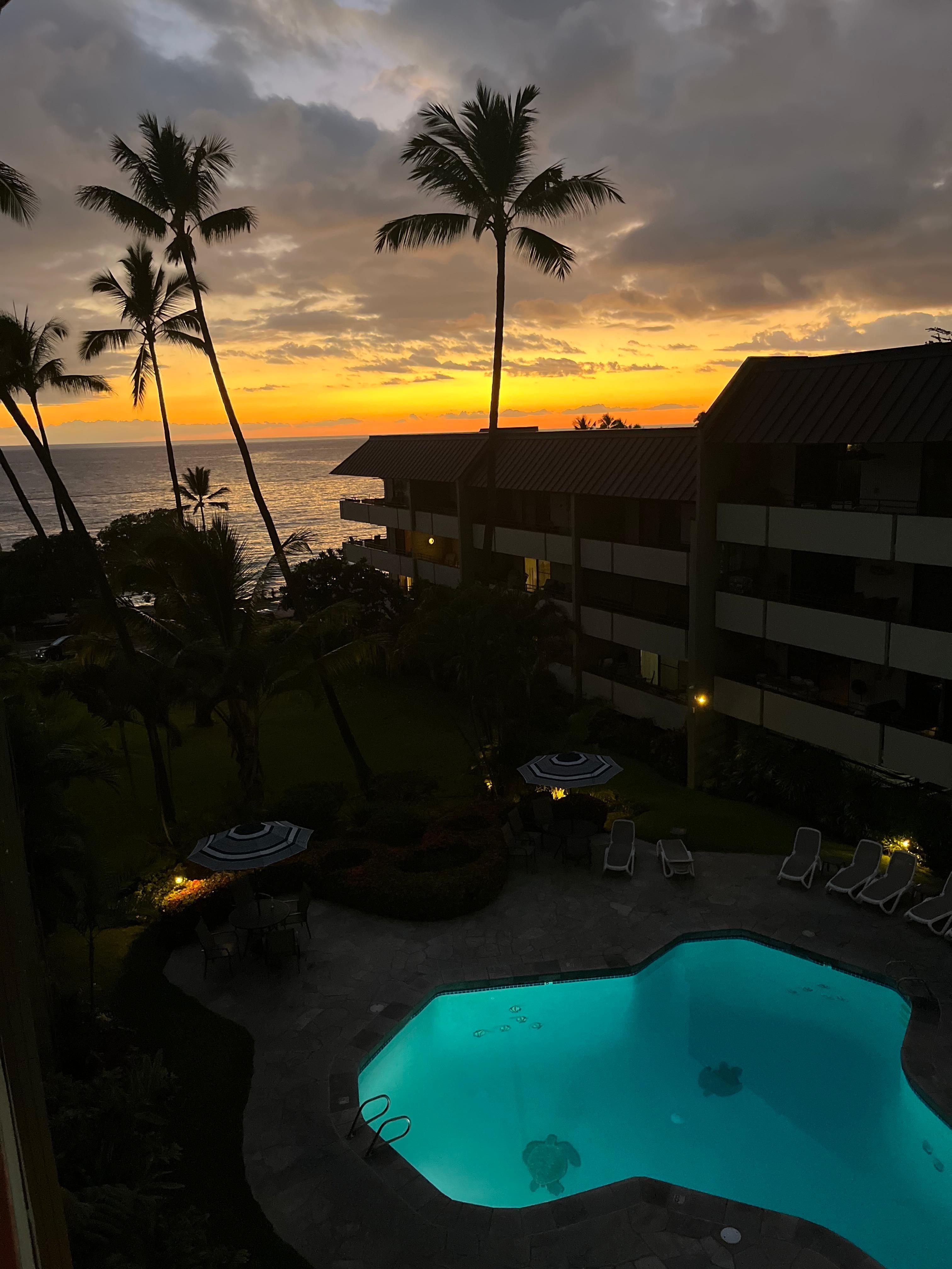 Sunset view from the balcony 