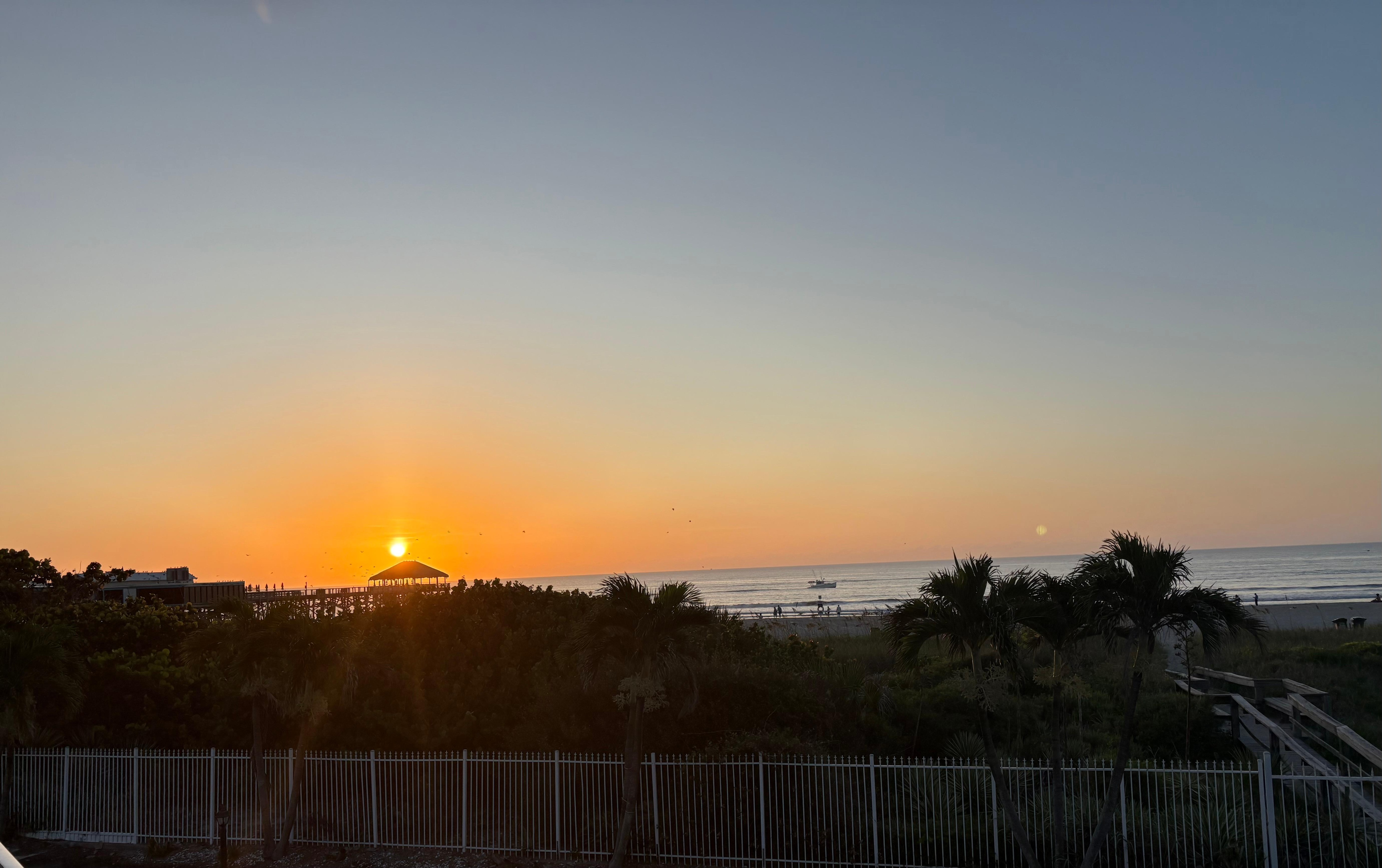 Early morning view from balcony 