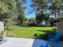 View out into backyard