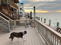 Deck outside the front door.
