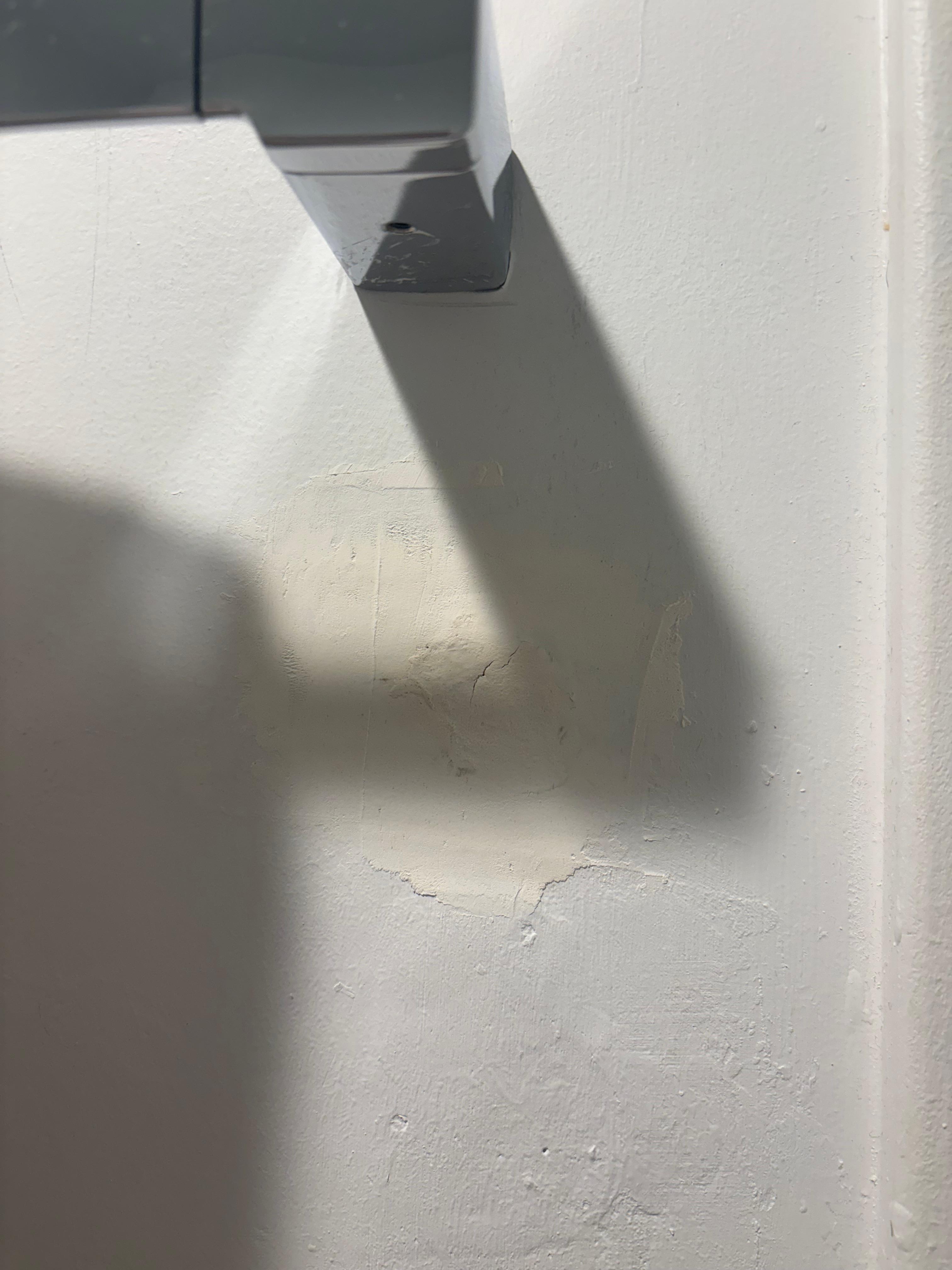 Patched holes in the walls. 