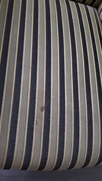 Blood on the chair.