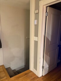 Consider the fact that the staircase is open into the living room, if traveling with small children or others that may be susceptible to this type of issue.