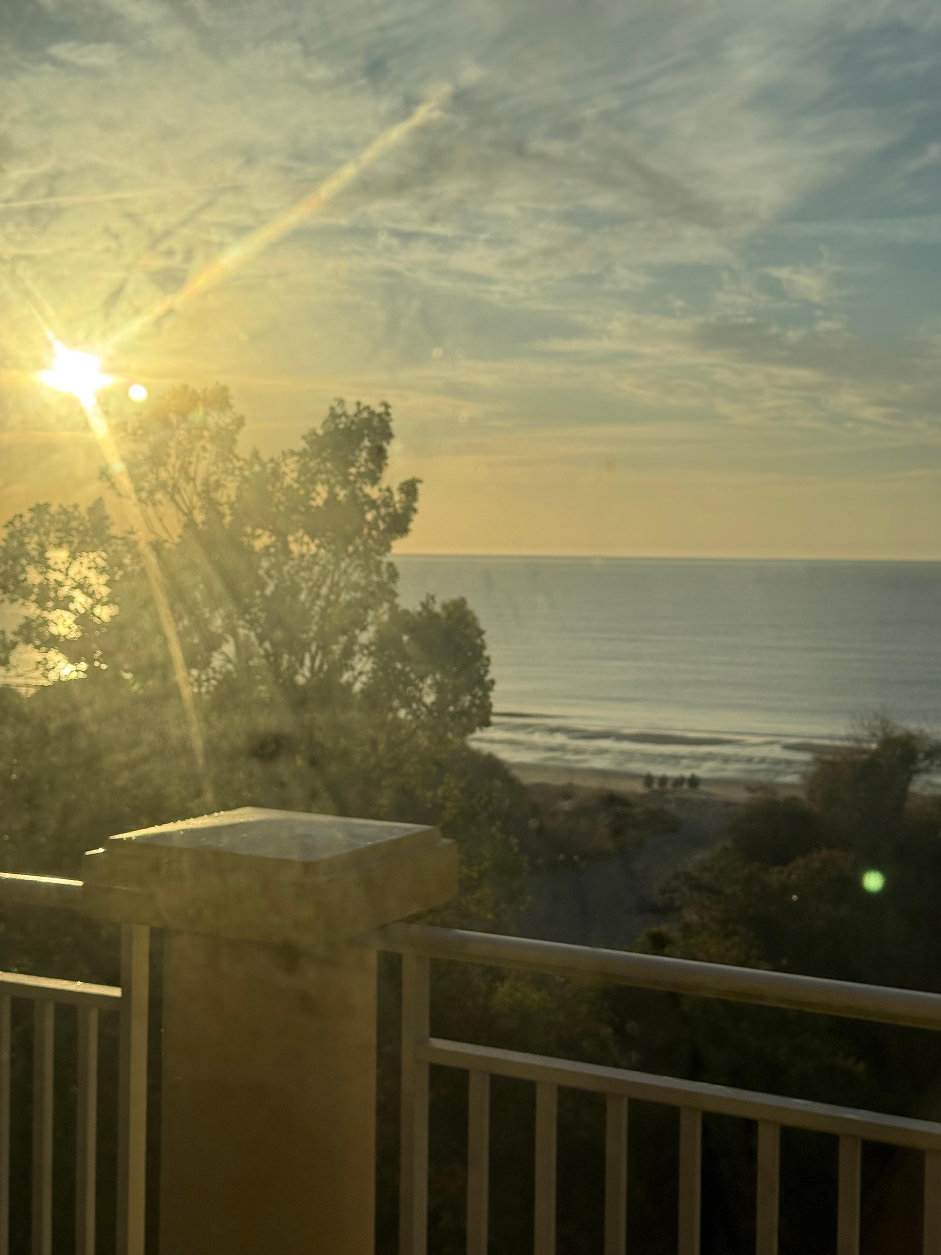 Sunrise view from deck of unit.