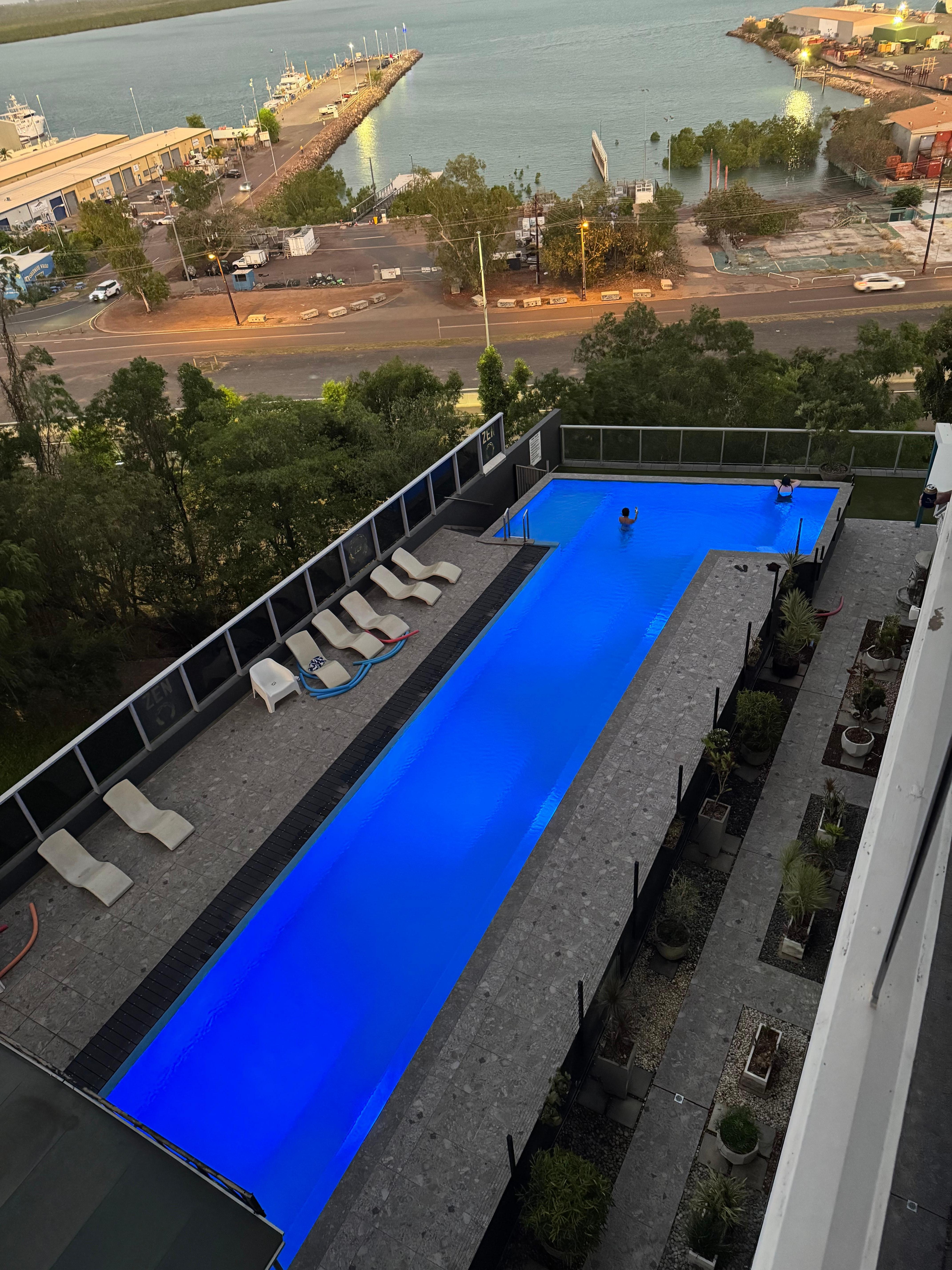 Pool at night / evening 