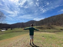 View from East side of property coming back from gazebo.