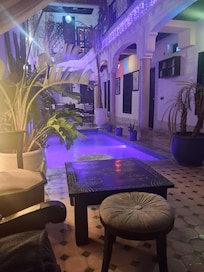 Swimming pool from breakfast area.