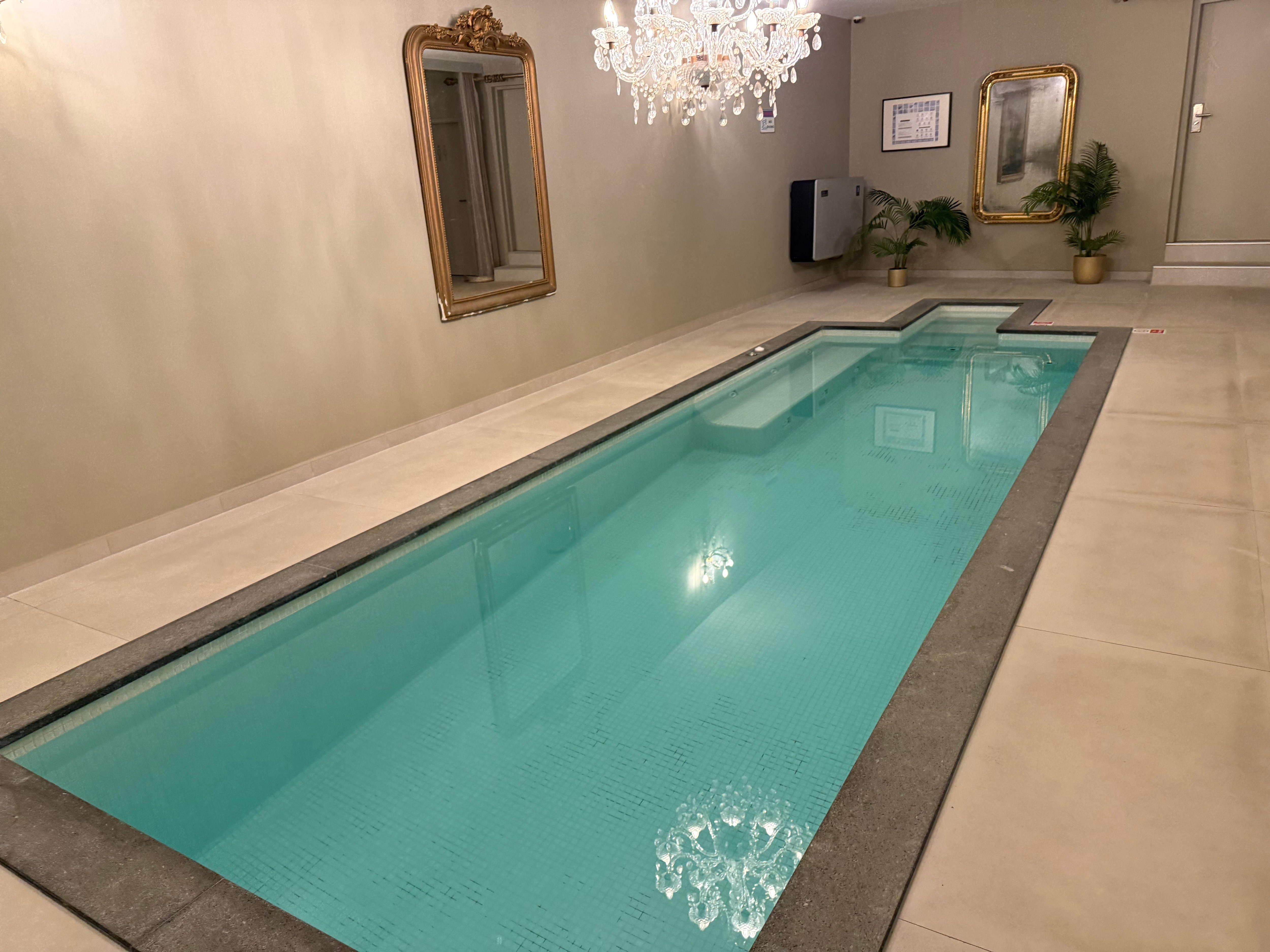 Pool, small but private with reservations