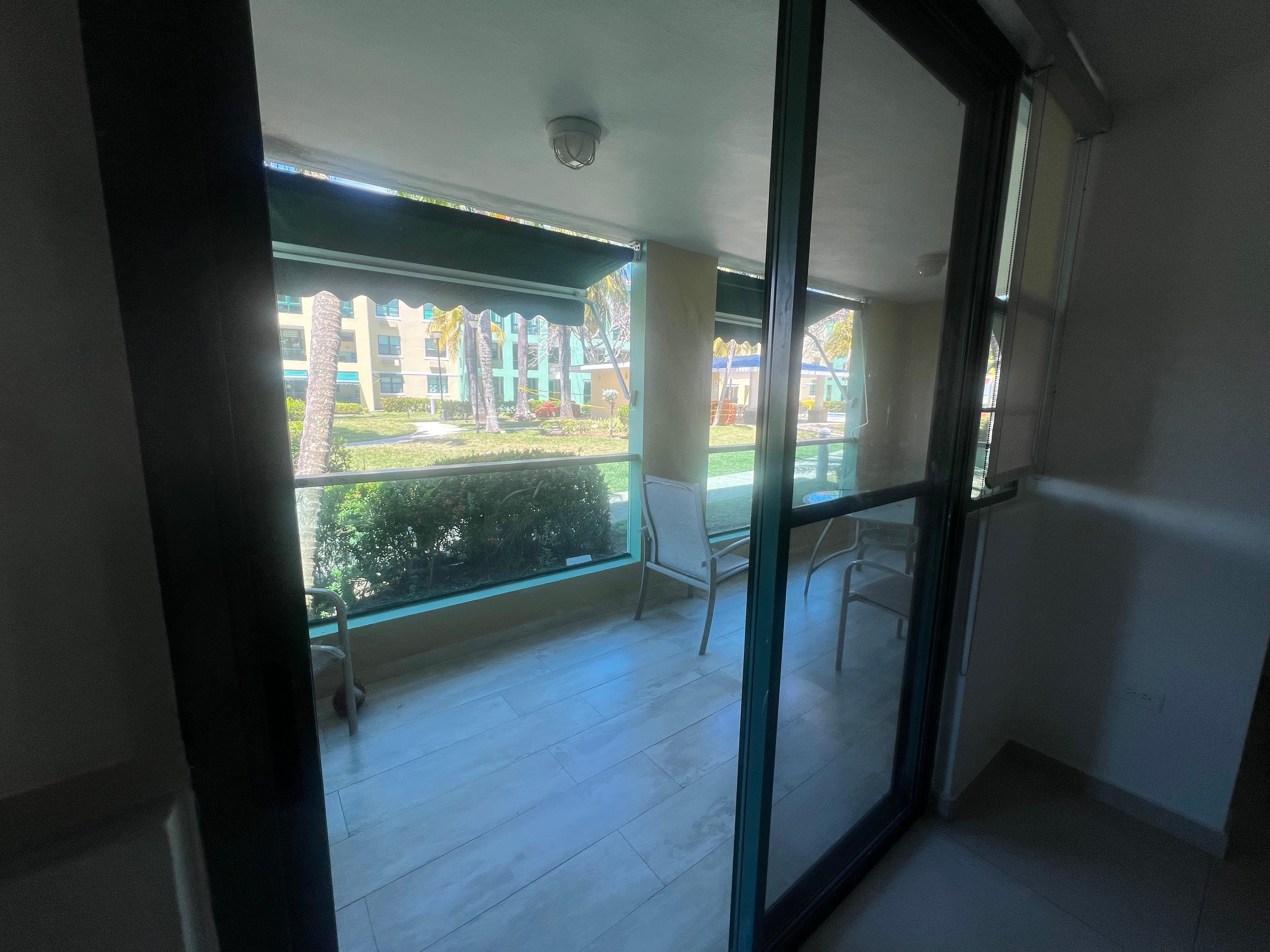 No curtain to sliding glass doors
