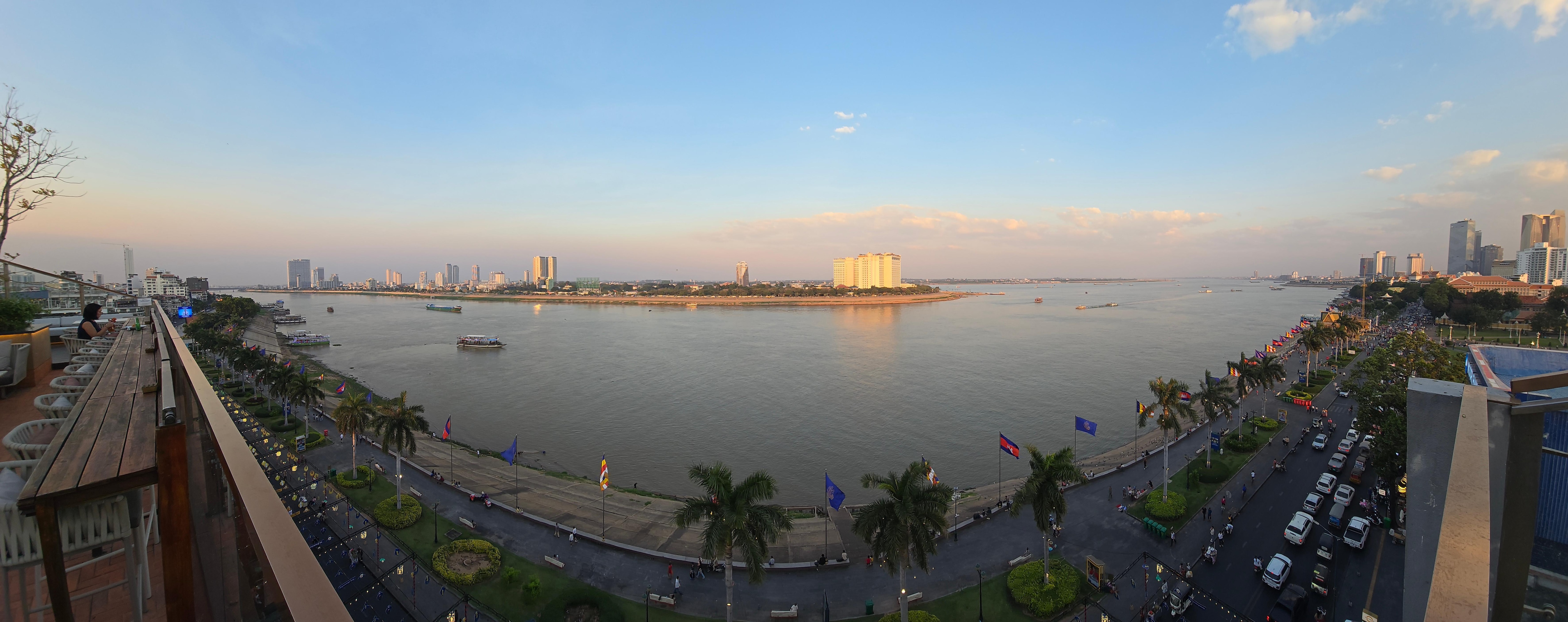 From rooftop restaurant