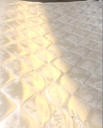 rat droppings/rat urine on mattress of sofa