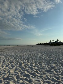 Direct walk out onto the beach