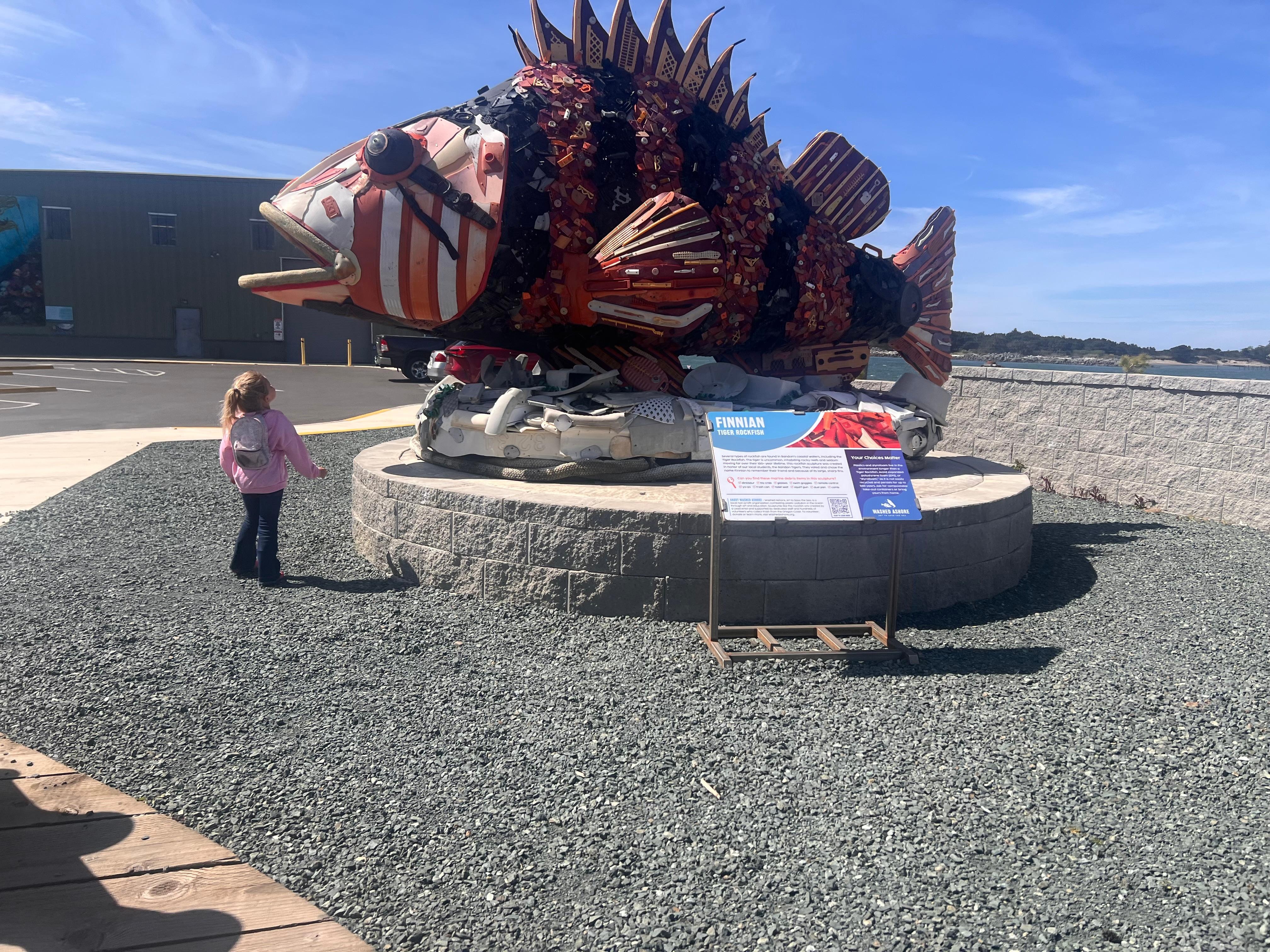 Admiring some of the artwork in town 