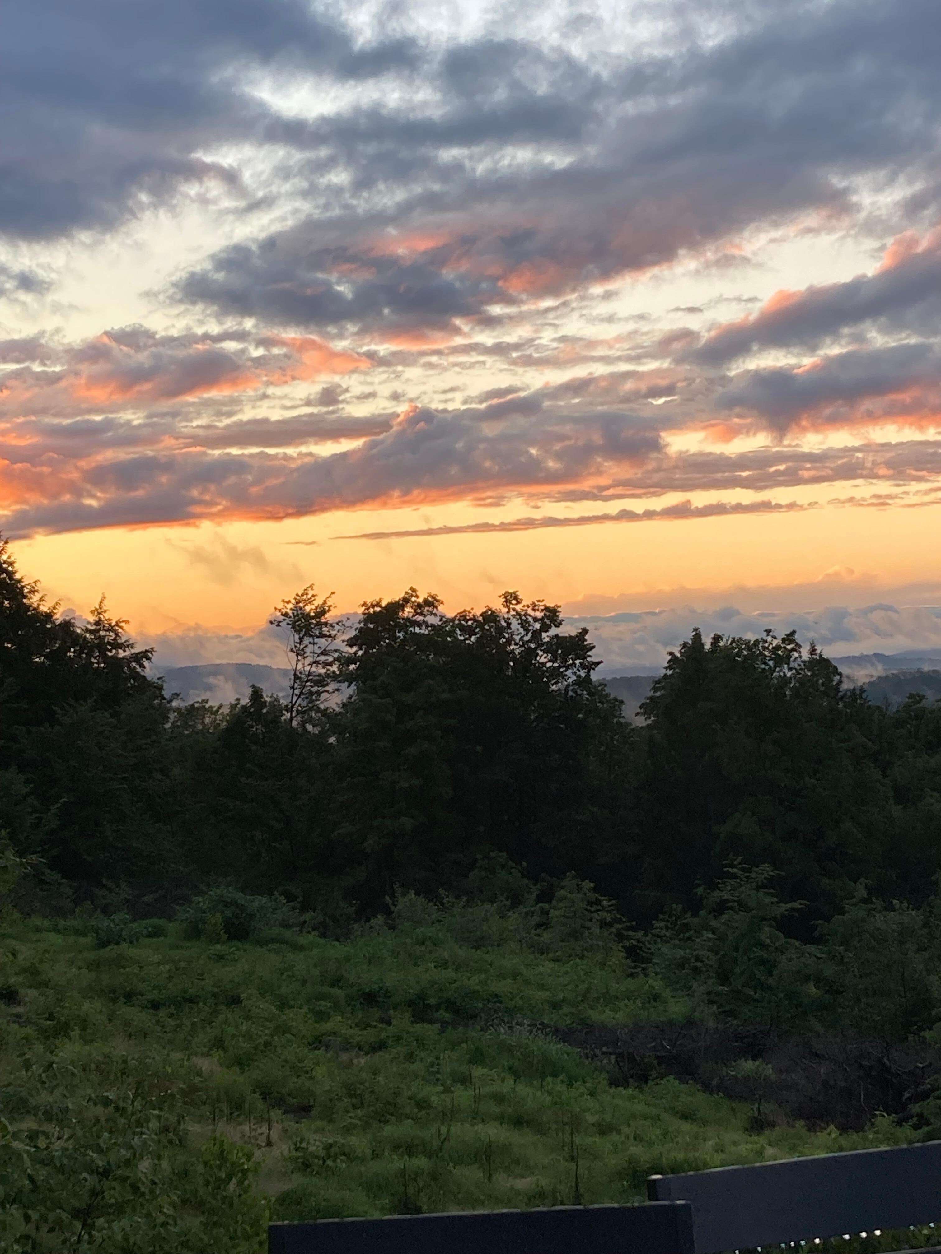 Sunrise over the mountains 