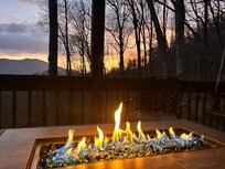 Fireplace on deck