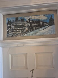 Glass above a room door