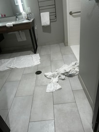 Rome not clean water on floor from shower