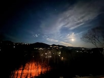 View from our room at night