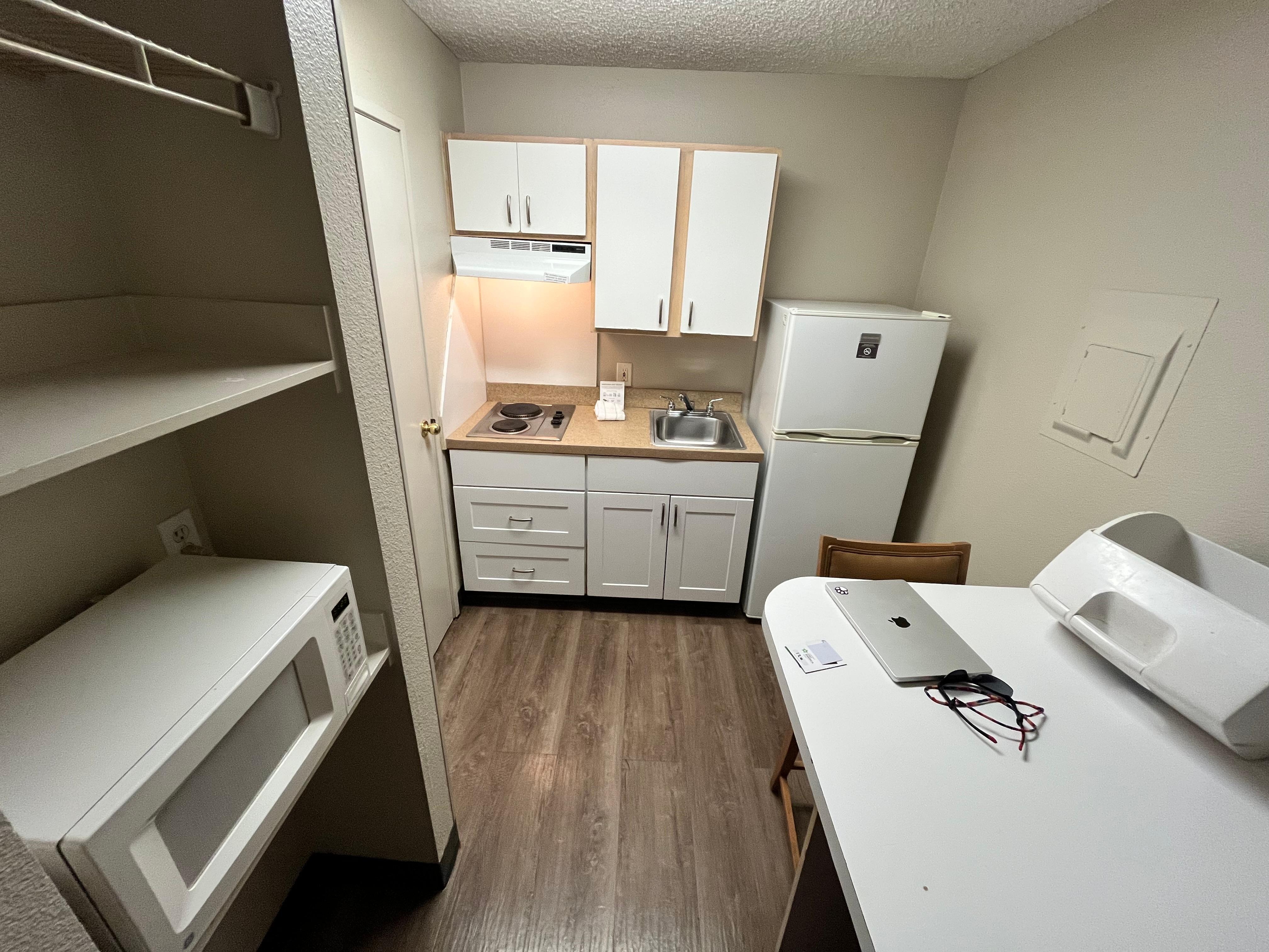 Kitchen area is very nice.