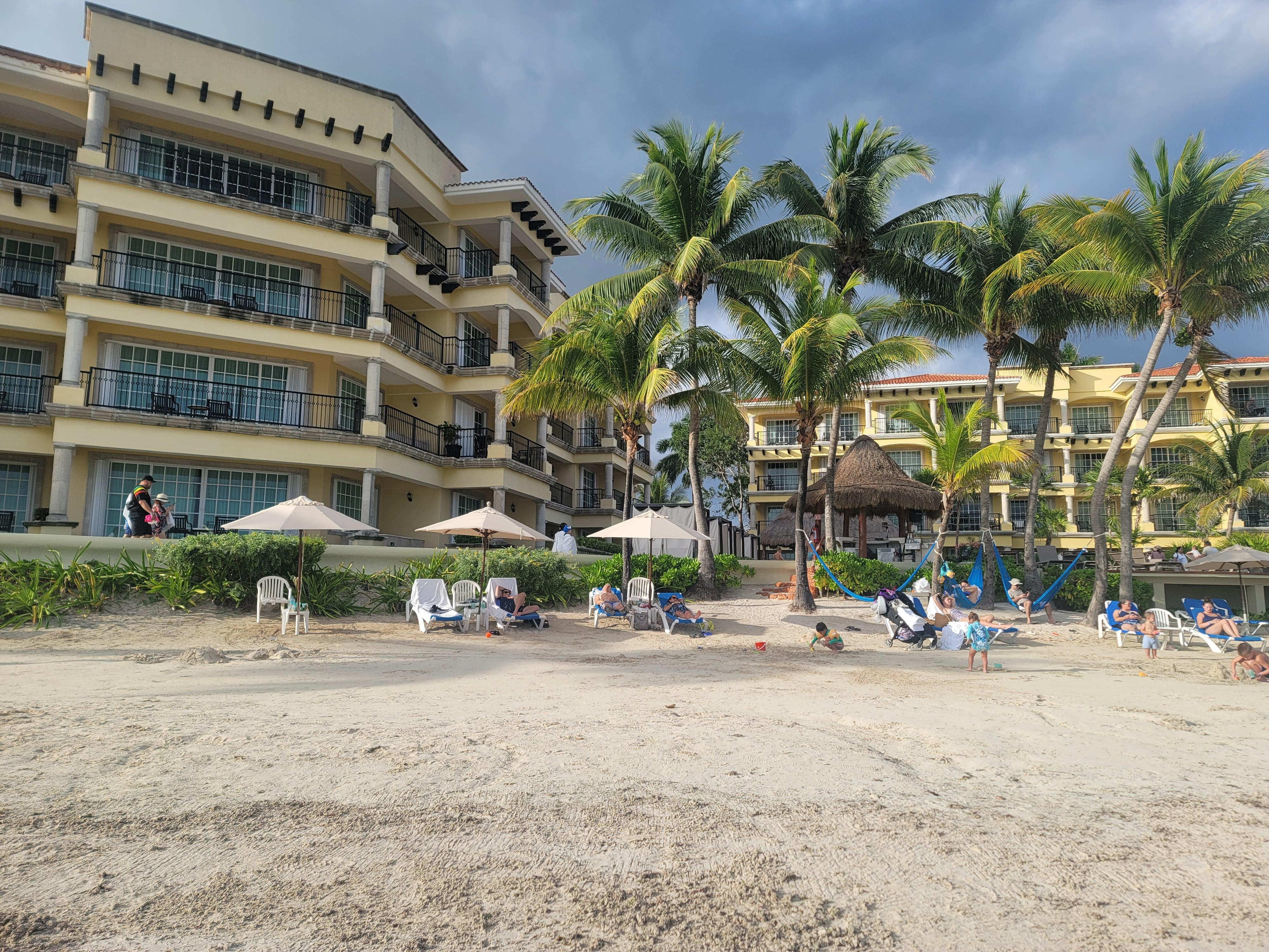 View of beach from water