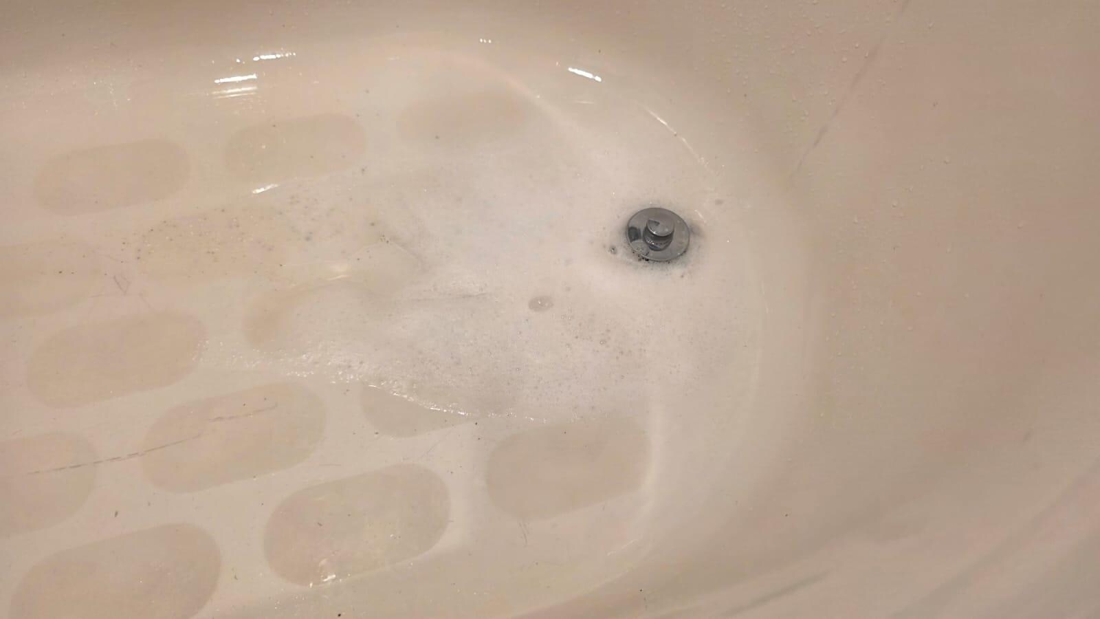 Water did not drain from tub or sink