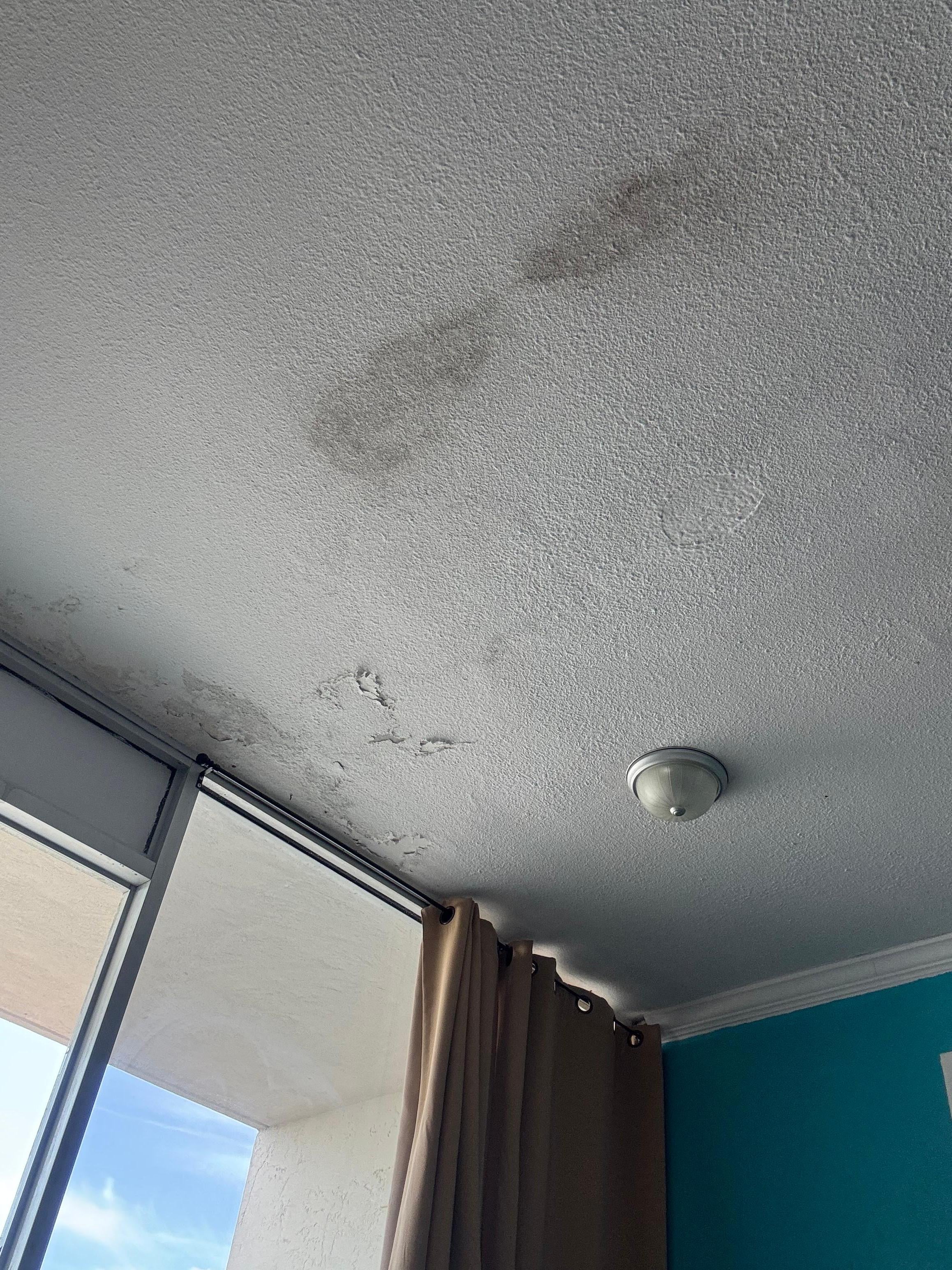 Pieces of ceiling falling off