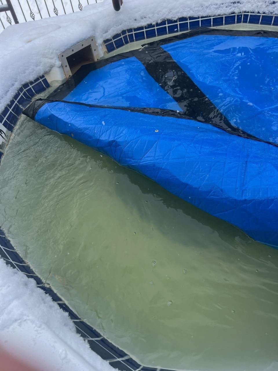 green unsanitary smelly spa water 