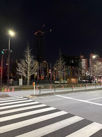 Across the stream from Sumo Arena