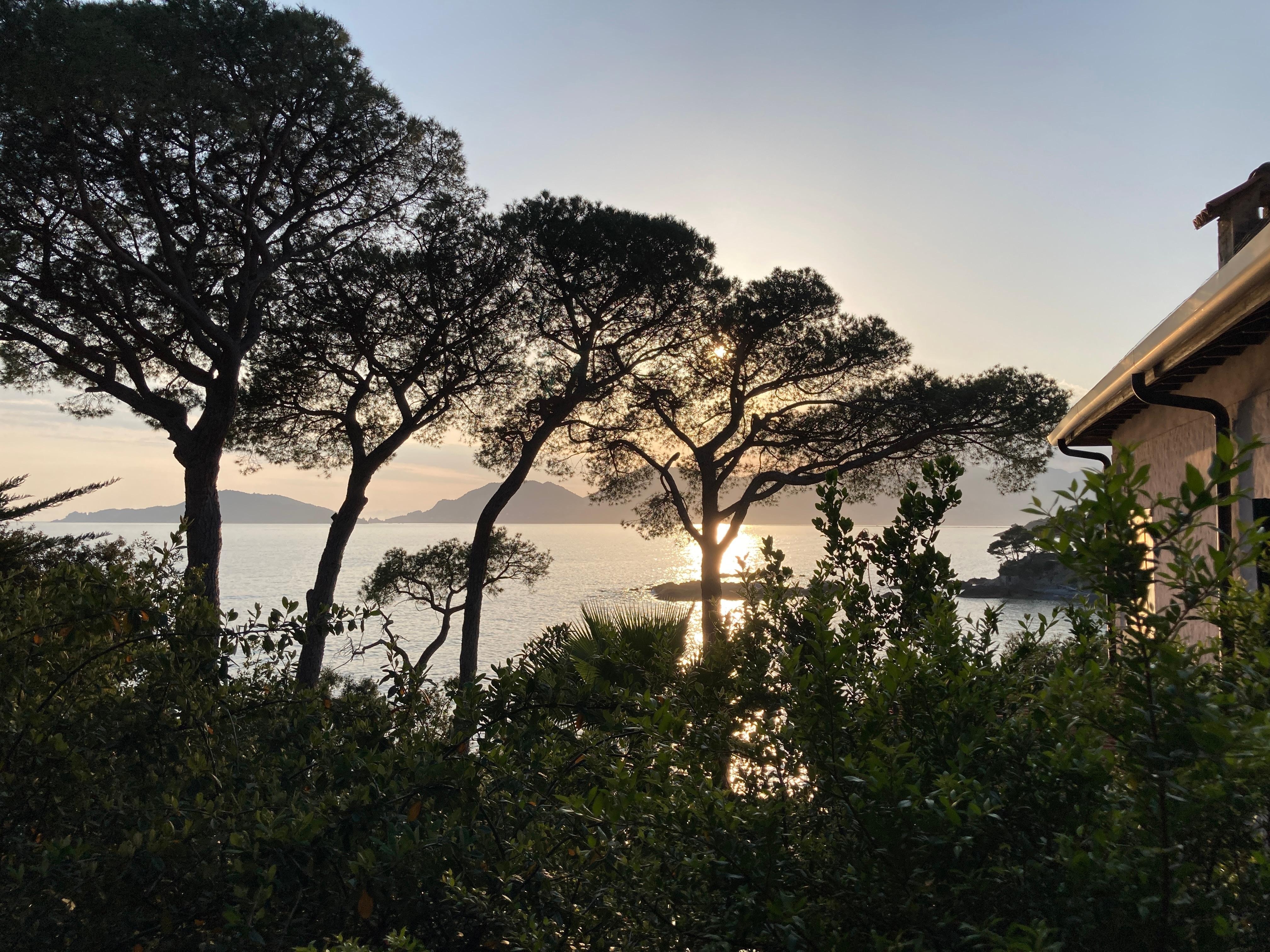 Sunset from the top of the villa property. 